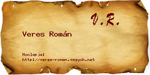 Veres Román névjegykártya